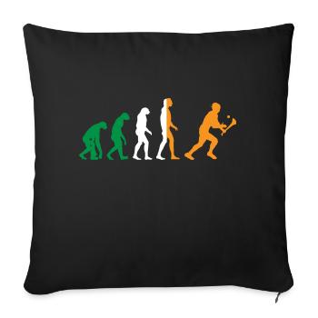 The Evolution of Hurling - Sofa pillowcase 17,3'' x 17,3'' (45 x 45 cm) - black - Front