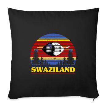 Swaziland - Housse de coussin décorative 45 x 45 cm - noir - Devant