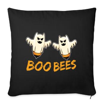 BooBee's Ghost Bees Ghost Halloween Gift - Sofa pillowcase 17,3'' x 17,3'' (45 x 45 cm) - black - Front