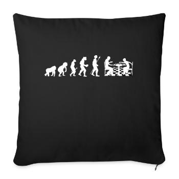 Evolution jeux d'échecs - Housse de coussin décorative 45 x 45 cm - noir - Devant