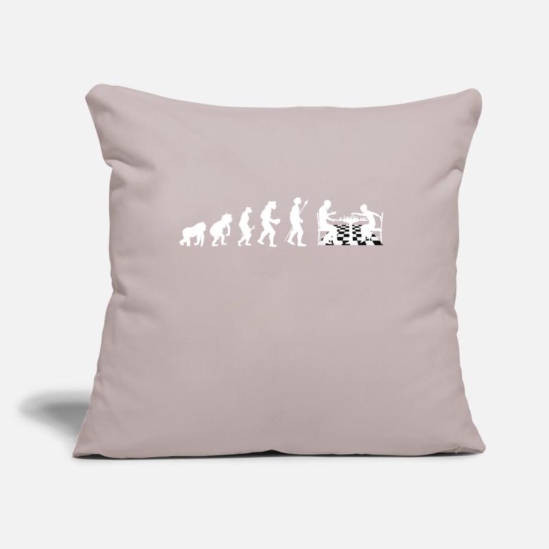 Evolution chess games Sofa pillowcase 17,3'' x 17,3'' (45 x 45 cm)