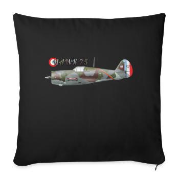 Hawk 75 - Housse de coussin décorative 45 x 45 cm - noir - Devant
