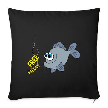 Free Piercing - Sofakissenbezug 45 x 45 cm - Schwarz - Vorne