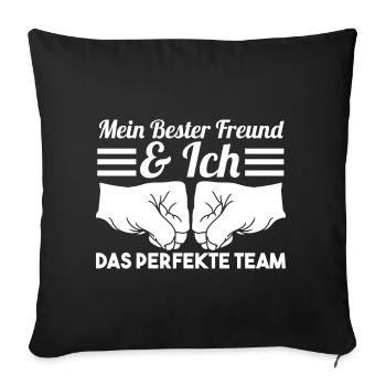 Bester Freund - Sofakissenbezug 45 x 45 cm - Schwarz - Vorne