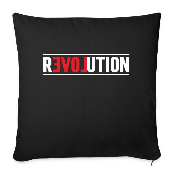Die Revolution der Liebe - Sofakissenbezug 45 x 45 cm - Schwarz - Vorne