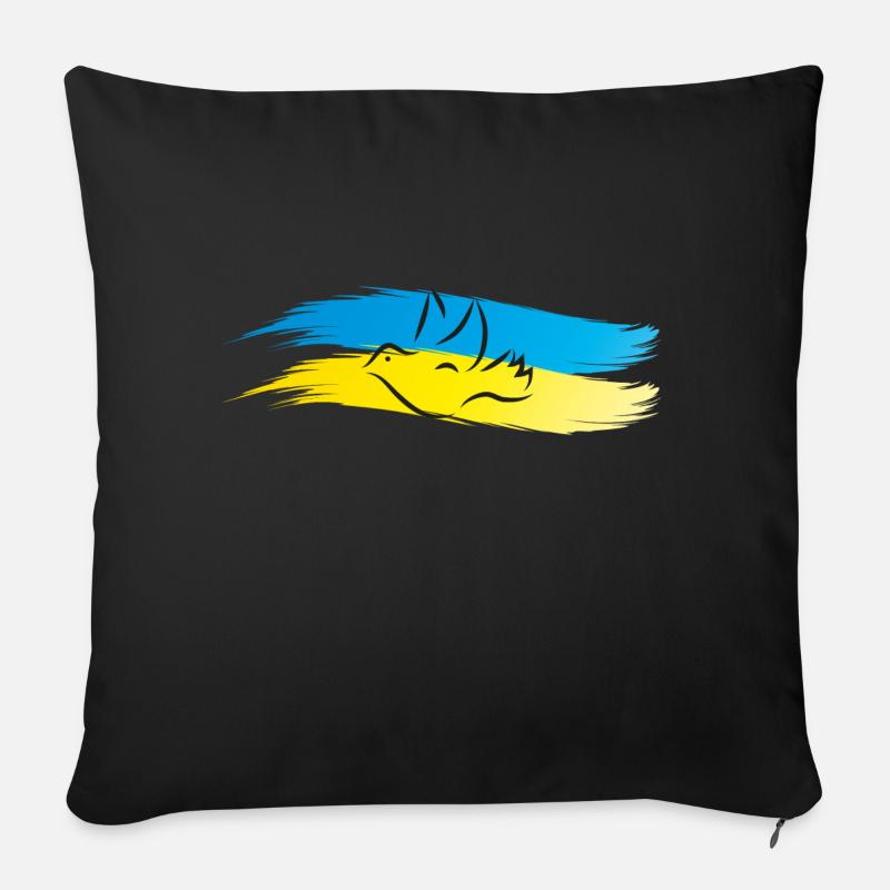 peace ukraine - Sofakissenbezug 45 x 45 cm - Schwarz
