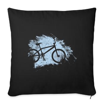 Coup de pinceau Éclaboussure de Vélo - Housse de coussin décorative 45 x 45 cm - noir - Devant