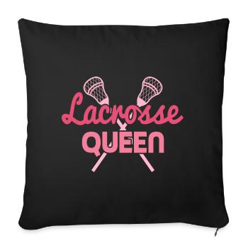 Lacrosse Queen Lacrosse Player Girl - Sofa pillowcase 17,3'' x 17,3'' (45 x 45 cm) - black - Front