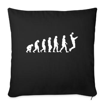 Football Football Coach Evolution Football Player - Sofa pillowcase 17,3'' x 17,3'' (45 x 45 cm) - black - Front