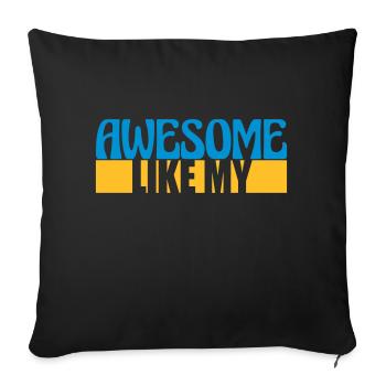 Template Vorlage Awesome Like - Sofa pillowcase 17,3'' x 17,3'' (45 x 45 cm) - black - Front
