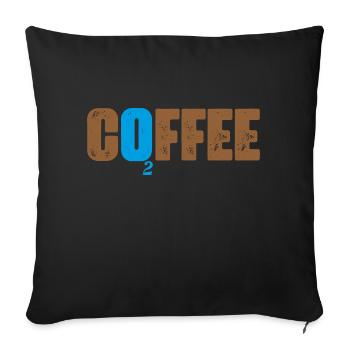 i like coffee with my oxygen, - Housse de coussin décorative 45 x 45 cm - noir - Devant