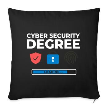 Cyber Security Information Computer Sicherheit - Sofa pillowcase 17,3'' x 17,3'' (45 x 45 cm) - black - Front