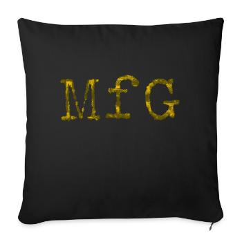 Mit freundlichen Grüßen - Sofakissenbezug 45 x 45 cm - Schwarz - Vorne