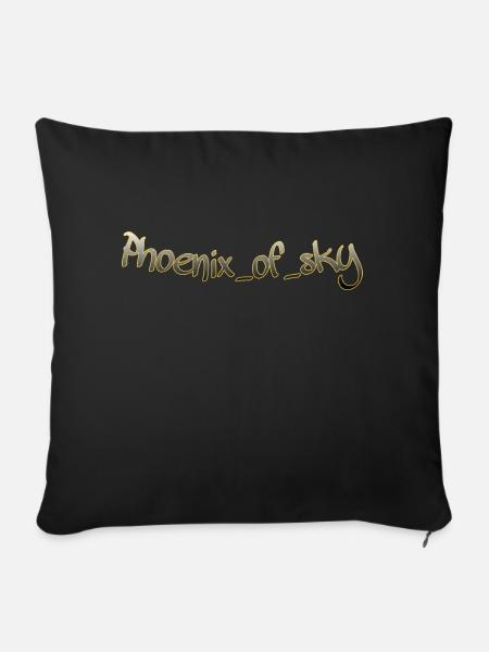 Phoenix lettering - Sofa pillowcase 17,3'' x 17,3'' (45 x 45 cm) - black