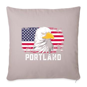 Portland - Housse de coussin décorative 45 x 45 cm - taupe clair - Devant