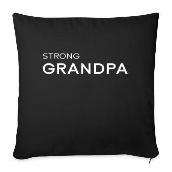 Grand-père fort blanc - Housse de coussin décorative 45 x 45 cm - noir - Devant