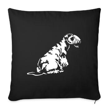 Cesky Terrier "Black Edition" - Sofakissenbezug 45 x 45 cm - Schwarz - Vorne