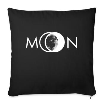 Moon - Sofa pillowcase 17,3'' x 17,3'' (45 x 45 cm) - black - Front
