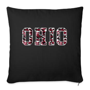 Ohio camoflague - Sofa pillowcase 17,3'' x 17,3'' (45 x 45 cm) - black - Front