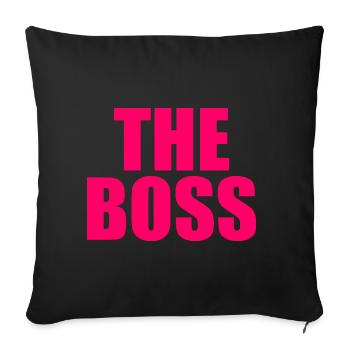 The boss - Housse de coussin décorative 45 x 45 cm - noir - Devant