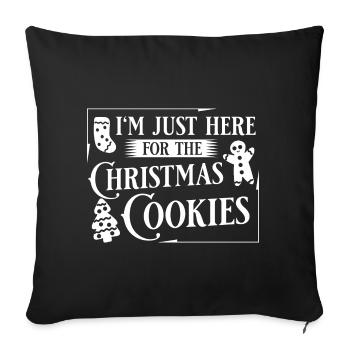 Christmas Cookies Biscuit Baking Christmas biscuits - Sofa pillowcase 17,3'' x 17,3'' (45 x 45 cm) - black - Front