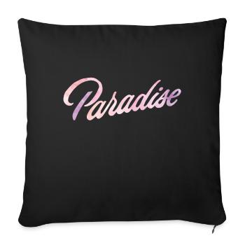 Paradise - paradie - Housse de coussin décorative 45 x 45 cm - noir - Devant
