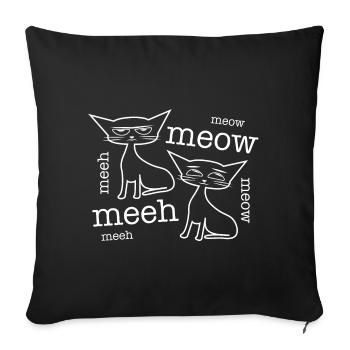 Meeh Meow - Bon et mauvais chats - Housse de coussin décorative 45 x 45 cm - noir - Devant