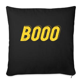 Halloween - Booo design - Housse de coussin décorative 45 x 45 cm - noir - Devant