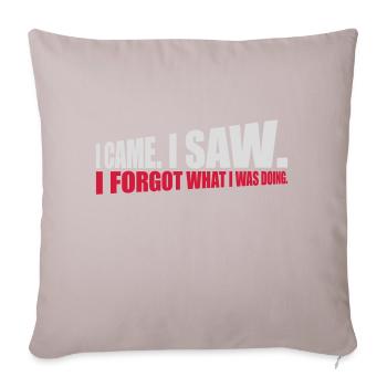 I came saw forget - Sofa pillowcase 17,3'' x 17,3'' (45 x 45 cm) - light taupe - Front