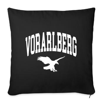 Vorarlberg - Sofa pillowcase 17,3'' x 17,3'' (45 x 45 cm) - black - Front