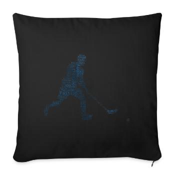 Hockey floorball parties Salibandy Floorball - Housse de coussin décorative 45 x 45 cm - noir - Devant
