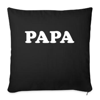 daddy dad dad - Sofa pillowcase 17,3'' x 17,3'' (45 x 45 cm) - black - Front