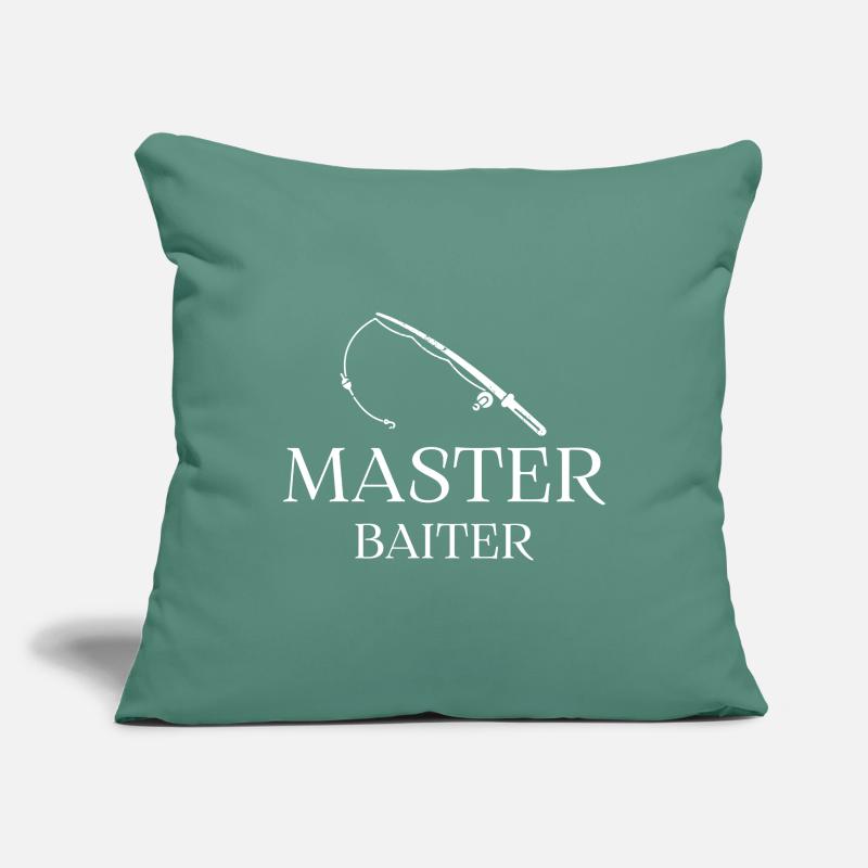 Master Baiter - Conception de pêche Housse de coussin décorative 45 x 45 cm