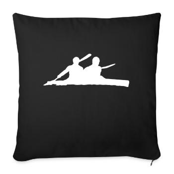 Kayak Pair white - Sofa pillowcase 17,3'' x 17,3'' (45 x 45 cm) - black - Front