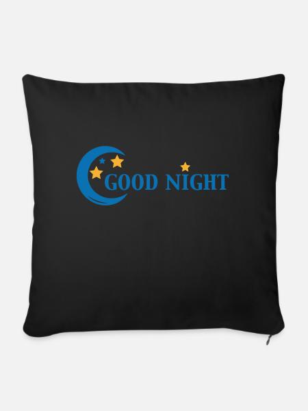 Good Night - Sofakissenbezug 45 x 45 cm - Schwarz
