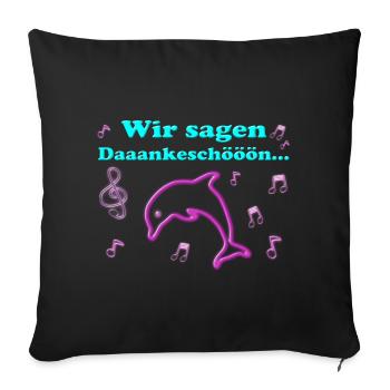 Wir Sagen Dankeschön Malle Party 40 Jahre Schlager - Sofakissenbezug 45 x 45 cm - Schwarz - Vorne