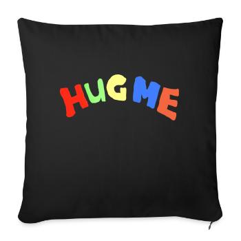 hug me - Sofa pillowcase 17,3'' x 17,3'' (45 x 45 cm) - black - Front