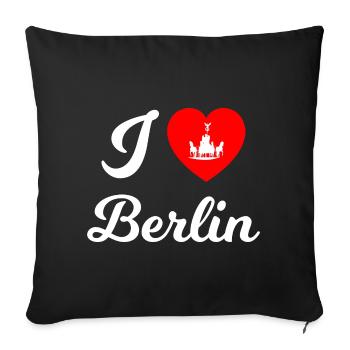 Le cœur de Berlin - Housse de coussin décorative 45 x 45 cm - noir - Devant