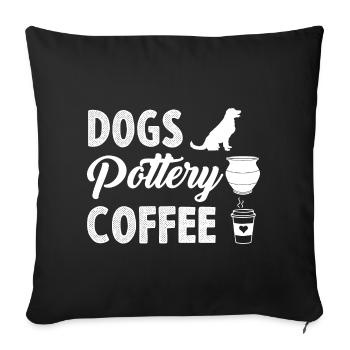 Poterie et poterie - Housse de coussin décorative 45 x 45 cm - noir - Devant