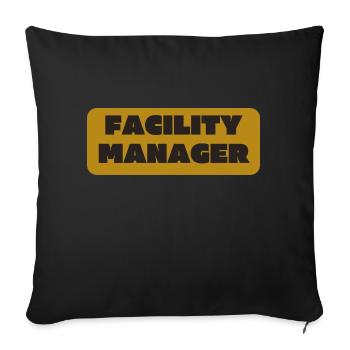 Facility Manager Haustechniker Hausmeister - Sofakissenbezug 45 x 45 cm - Schwarz - Vorne