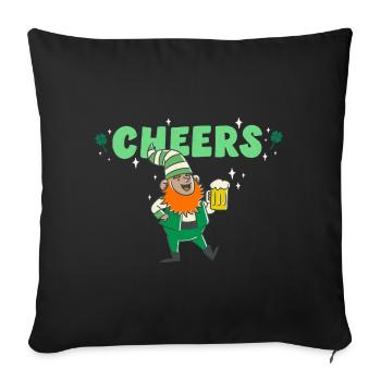 Prost. Fröhlichen St Patrick Tag! - Sofakissenbezug 45 x 45 cm - Schwarz - Vorne