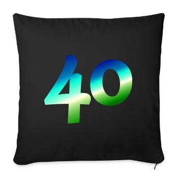 tolle apparel, 40 karibischer farbverlauf - Sofakissenbezug 45 x 45 cm - Schwarz - Vorne