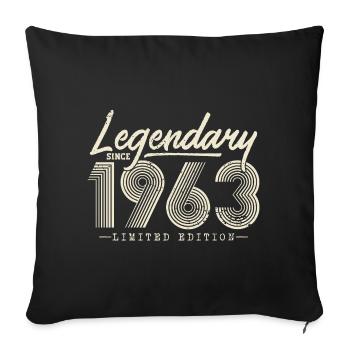 Légendaire depuis 1963 - Housse de coussin décorative 45 x 45 cm - noir - Devant