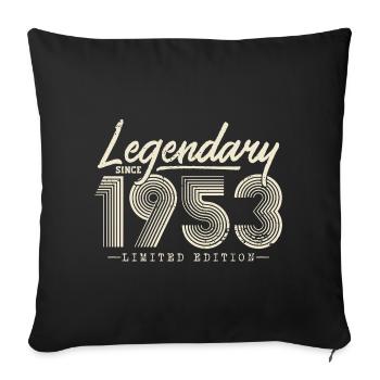 Legendary since 1953 - Sofa pillowcase 17,3'' x 17,3'' (45 x 45 cm) - black - Front
