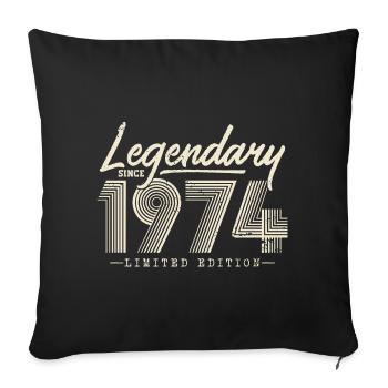 Legendary since 1974 - Sofa pillowcase 17,3'' x 17,3'' (45 x 45 cm) - black - Front