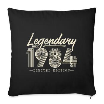 Legendary since 1984 - Sofa pillowcase 17,3'' x 17,3'' (45 x 45 cm) - black - Front