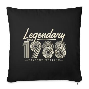 Legendary since 1988 - Sofa pillowcase 17,3'' x 17,3'' (45 x 45 cm) - black - Front