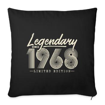 Légendaire depuis 1968 - Housse de coussin décorative 45 x 45 cm - noir - Devant
