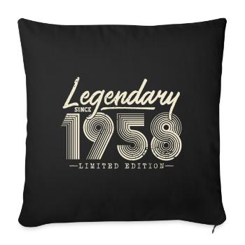 Legendary since 1958 - Sofa pillowcase 17,3'' x 17,3'' (45 x 45 cm) - black - Front