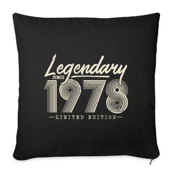 Légendaire depuis 1978 - Housse de coussin décorative 45 x 45 cm - noir - Devant